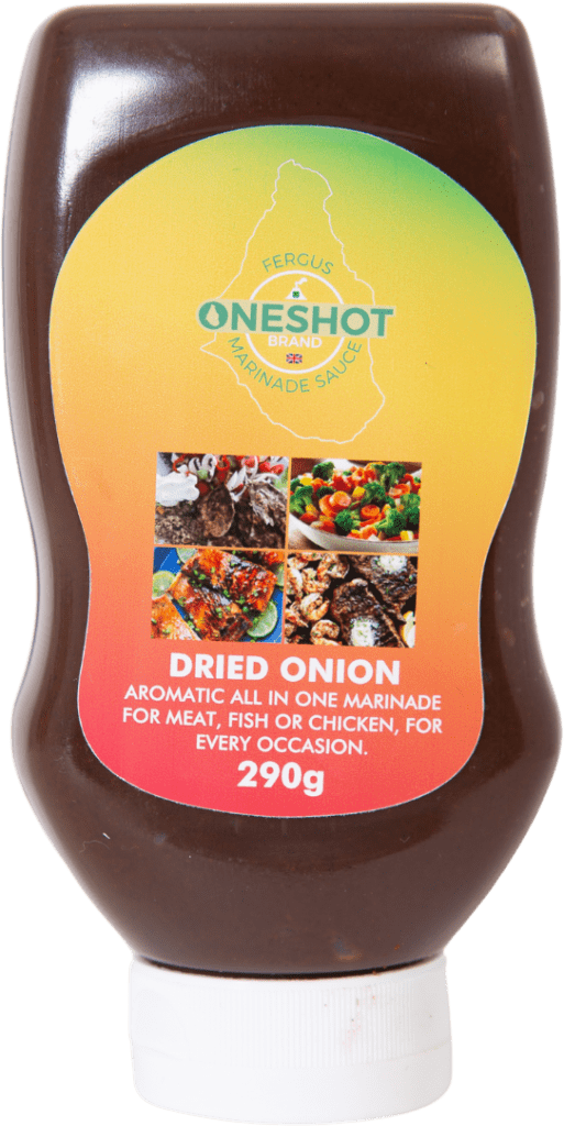 Dried Onion enfused OneShotMarinade sauce - Plastic bottle