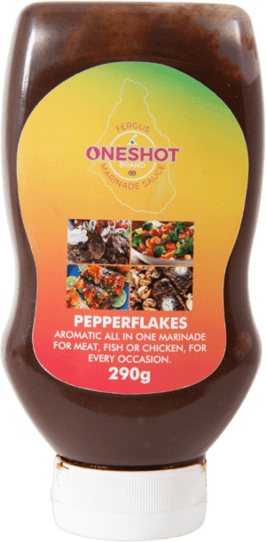 Pepper Flakes enfused OneShotMarinade sauce - Plastic bottle